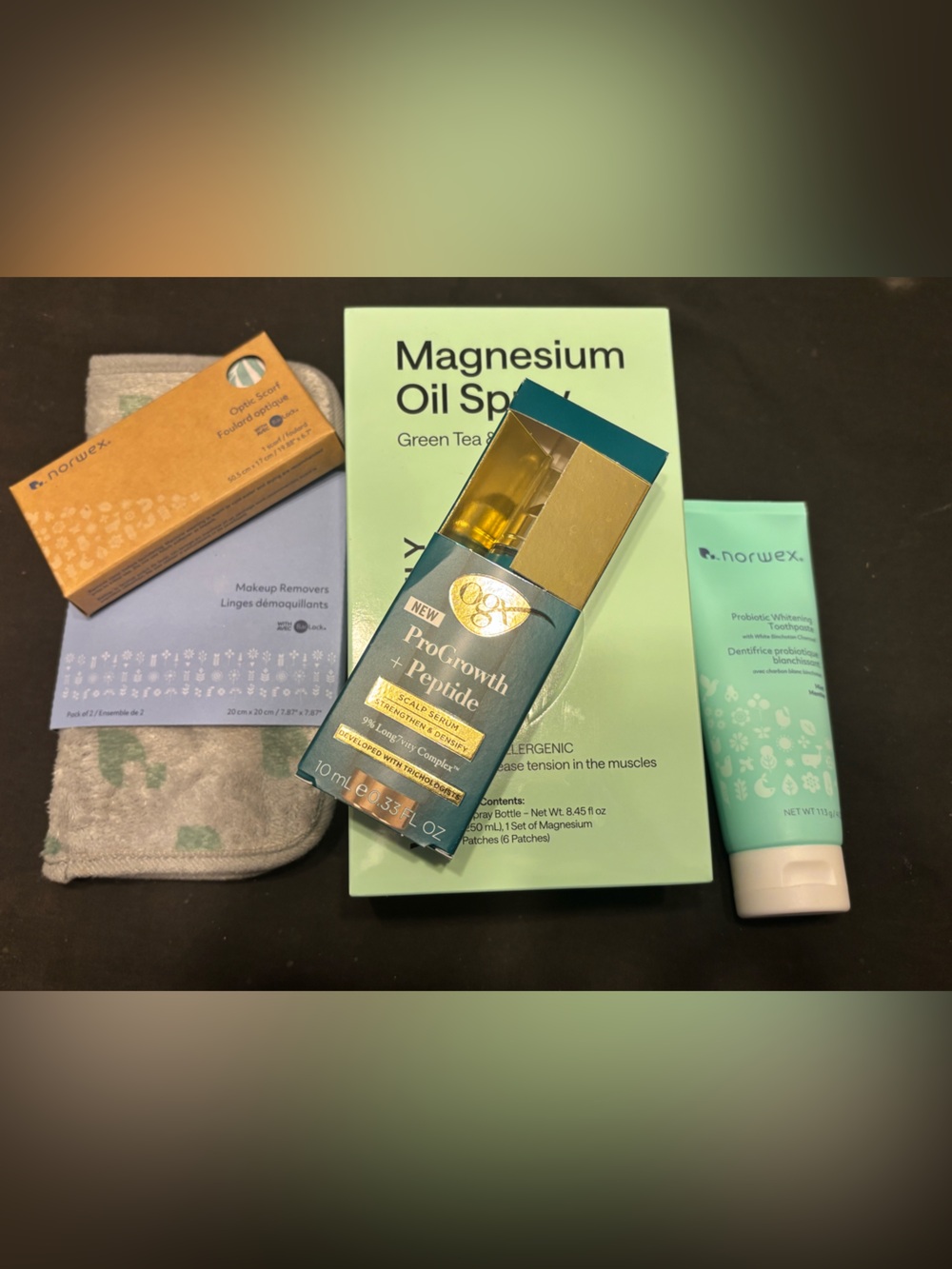 Self Care Bundle, Magnesium Oil Spray, Toothpaste, Cloth & Scarf